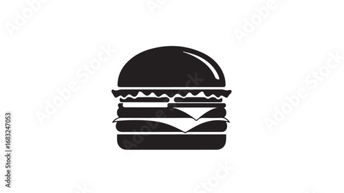 Classic cheeseburger illustration with vibrant colors and bold typography