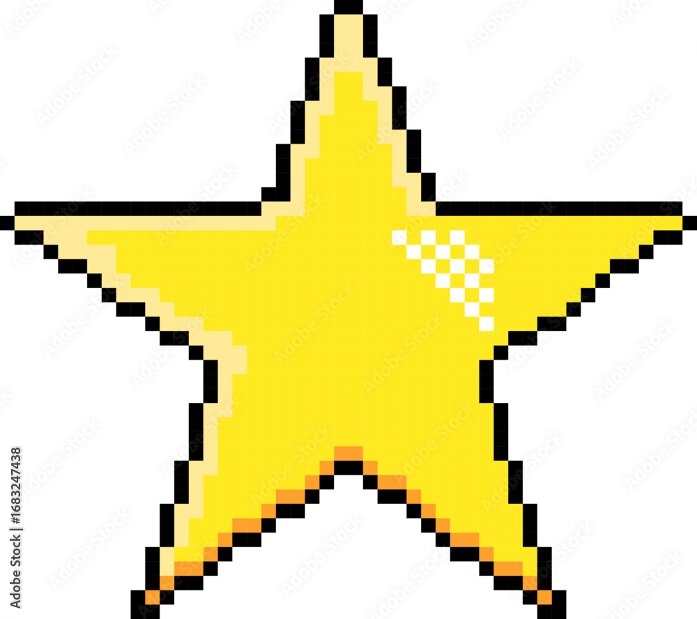 Fototapeta premium Star Pixel Art