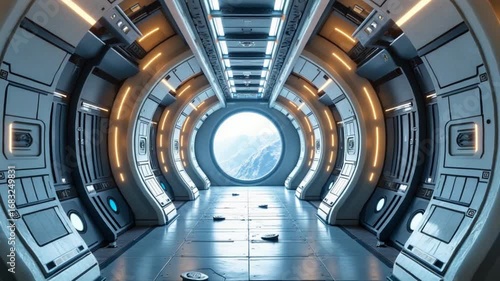 Wallpaper Mural interior of futuristic internation space station Torontodigital.ca