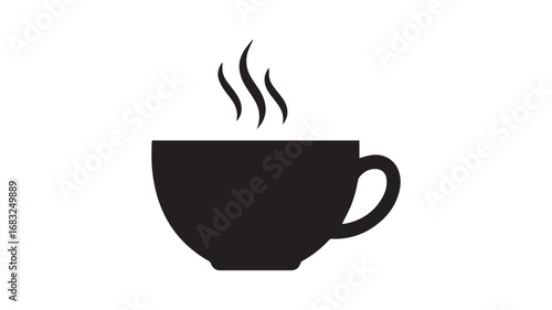 Stylized coffee cup illustration with vibrant color accents