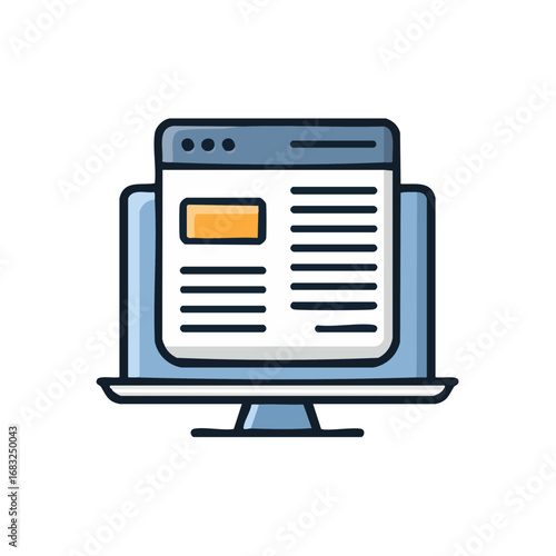 Online news and articles displayed on a computer screen, representing digital communication and information access