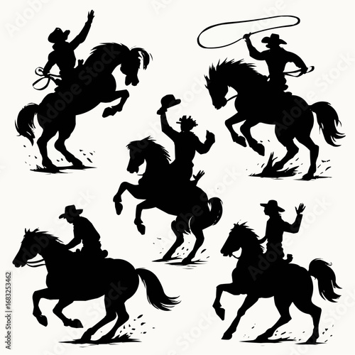 silhouettes of horses