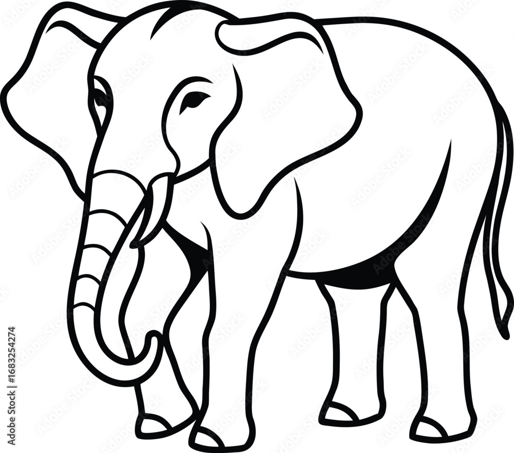 Obraz premium elephant-silhouette-icon-vector.eps