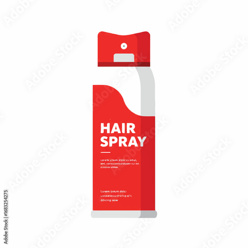 Hair Spray Can Isolated Flat Vector