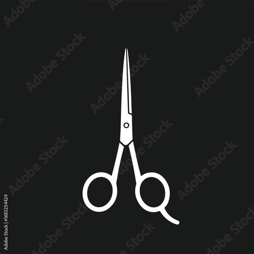 Minimalist Haircut Tool on Black Background