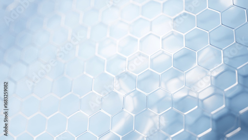 abstract blue background with hexagons
