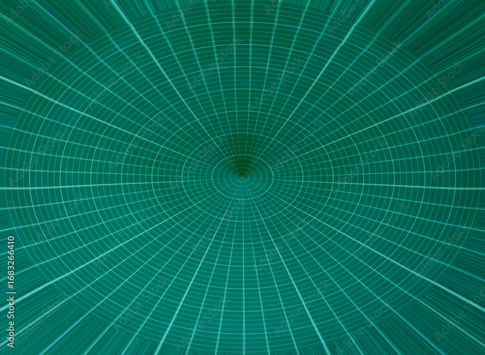 Fototapeta premium Concentric Grid Structure in Teal