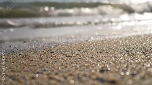 Wallpaper Mural Coastal water on sandy beach Torontodigital.ca