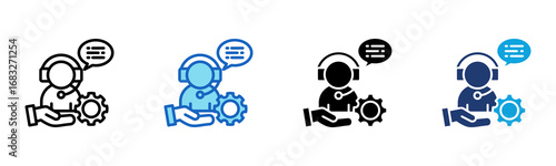 Support icon Multi Style Vector Illustration
