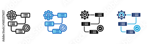 Workflow icon Multi Style Vector Illustration