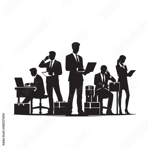 University students doing group study silhouette,"Academic Allies: University Students Engaged in Group Study" "Collective Knowledge: University Students Collaborating in Group Study Sessions" "Study