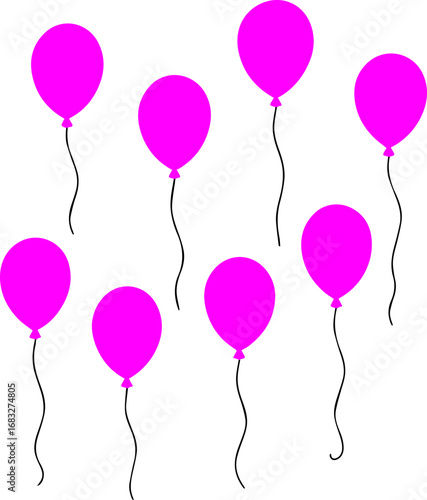 Colorful Balloons Party Celebration Icon