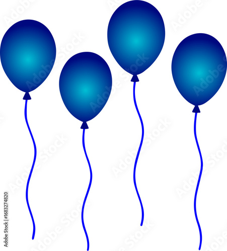 Colorful Balloons Party Celebration Icon