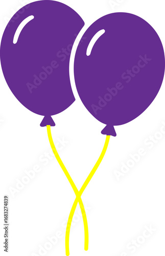 Colorful Balloons Party Celebration Icon