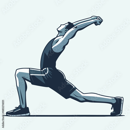 illustration of someone warming up for gymnastics