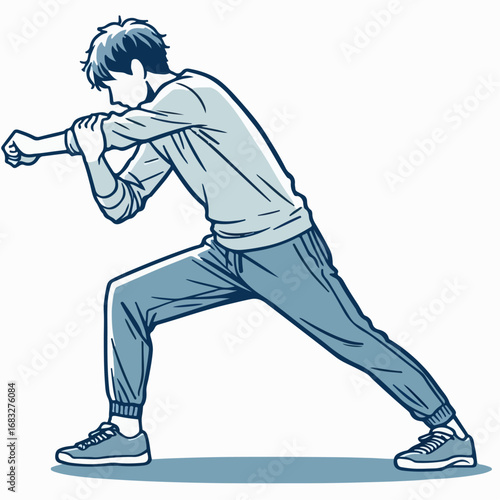 illustration of someone warming up for gymnastics