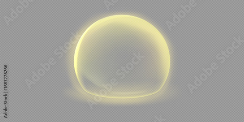 Sphere shield abstract energy protection spheres. Force field globe shell. Dome barrier technology vector set.