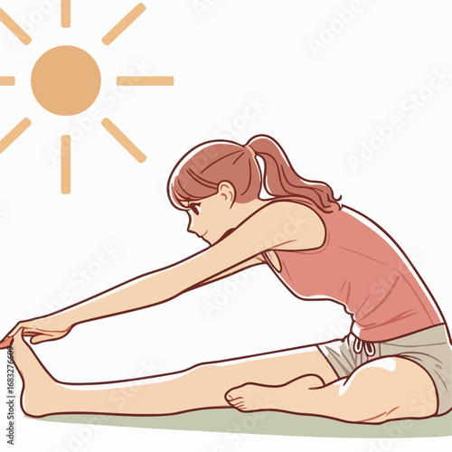illustration of someone warming up for gymnastics