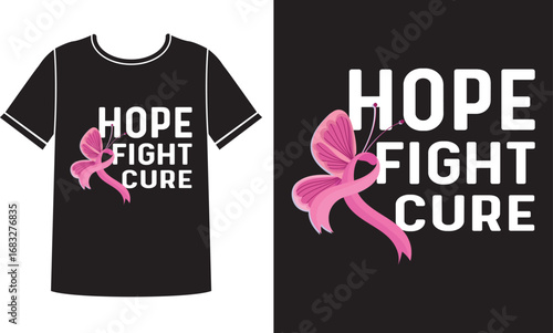 Hope fight t shirt design concept