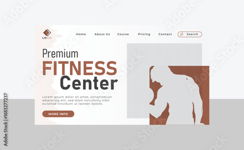 gym fitness landing page template design banner template for your business website 