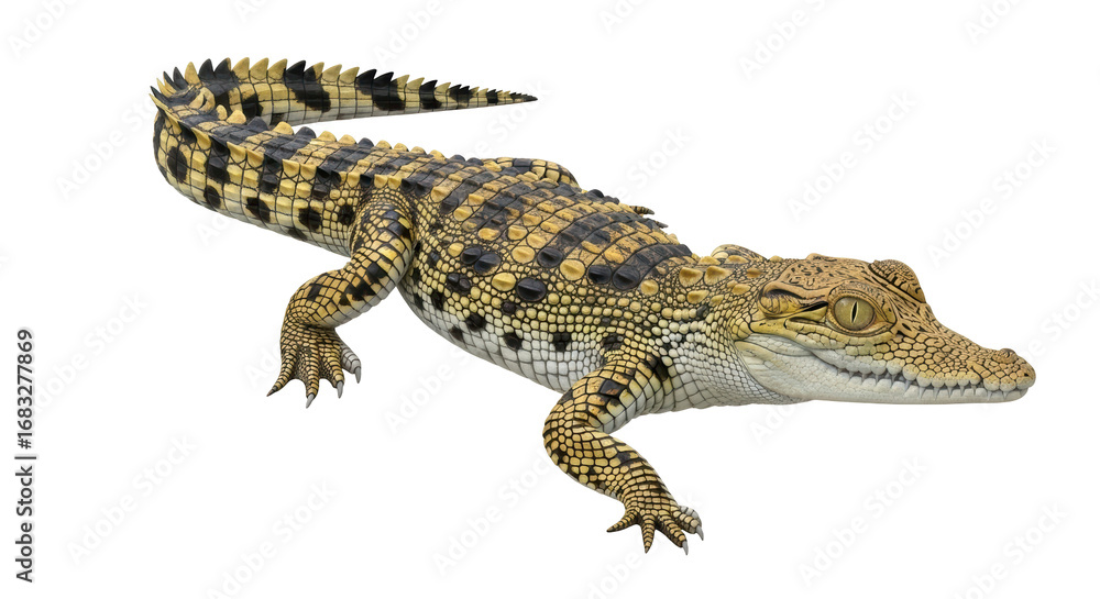 Naklejka premium Isolated baby crocodile