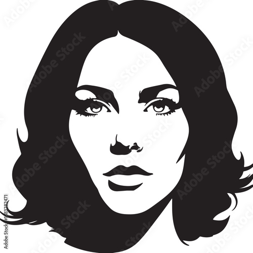 Face beauty look image of silhouette.