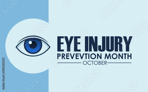 Vector graphic of Eye Injury Prevention Month ideal for Eye Injury Prevention Month celebration.