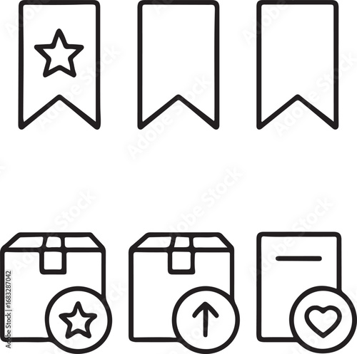 Icons for favorites, uploads, and documents bookmark