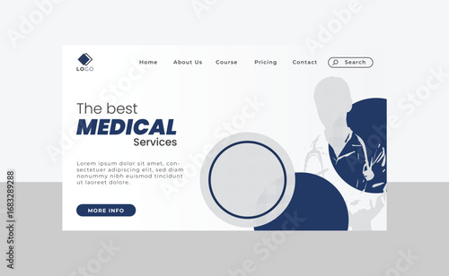 medical landing page template design for your hospital website 