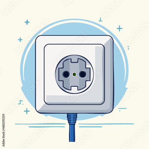 Stylized Electrical Outlet Illustration