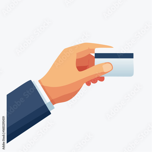 Hand Holding Credit Card Illustration