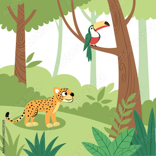 giraffe in the woods