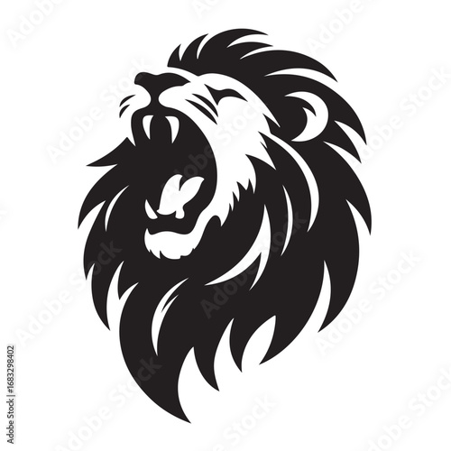 Wallpaper Mural Majestic lion head silhouette  Torontodigital.ca