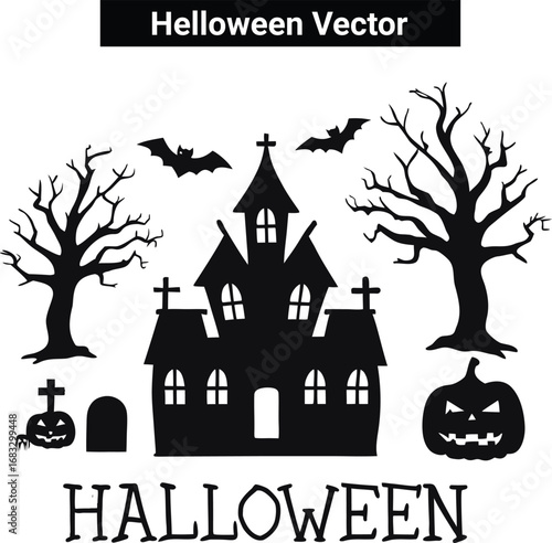 helloween vector shilhouette,helloween set vector illustration,helloween set vector illustration collection design halloween