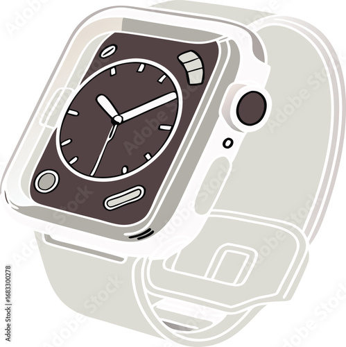 vector illustration of wristwatch