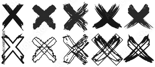 Cross sign graphic symbol. High quality manually traced.