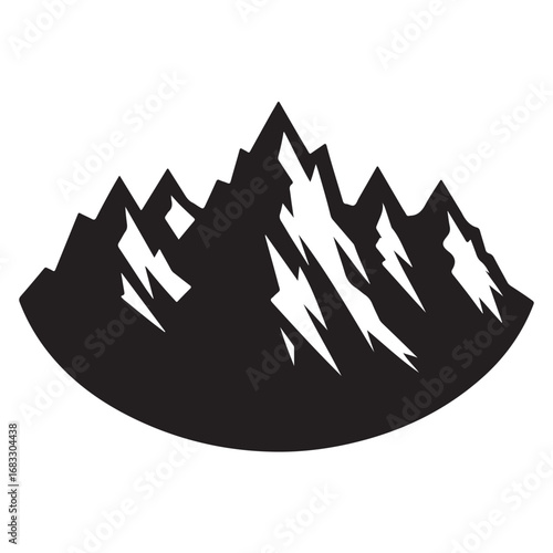 Serene mountain range at dusk silhouette