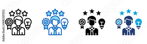 Expertise icon Multi Style Vector Illustration