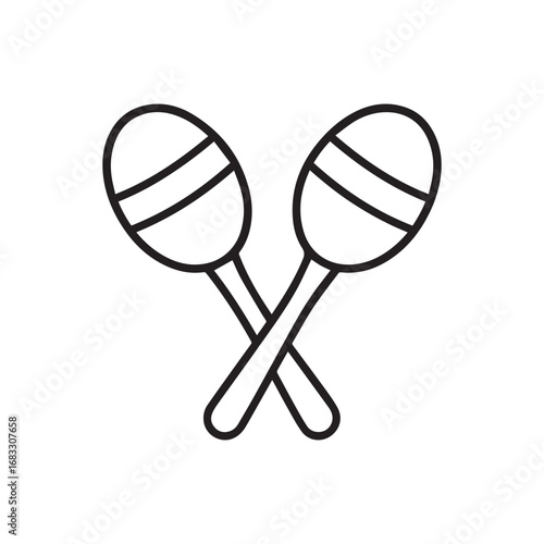Maracas Musical Instrument – Latin Percussion Vector Icon
