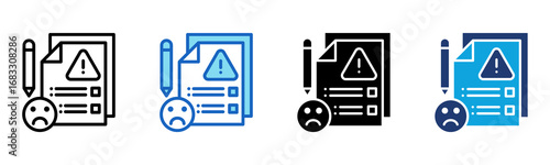 Complaint icon Multi Style Vector Illustration