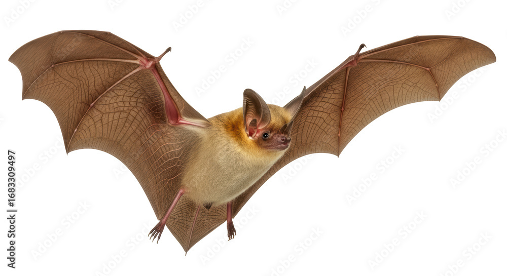 Obraz premium Isolated Brown Bat Flying