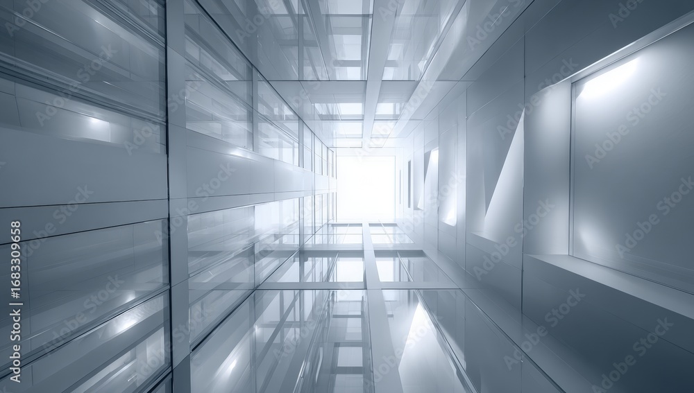Obraz premium Modern, light-filled hallway