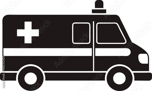 ambulance on white background