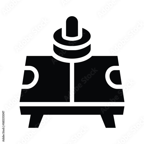 air hockey glyph icon illustration vector graphic.eps