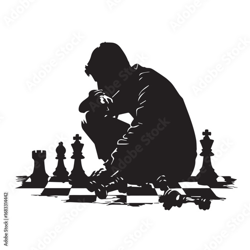 chess figures on the chessboard
