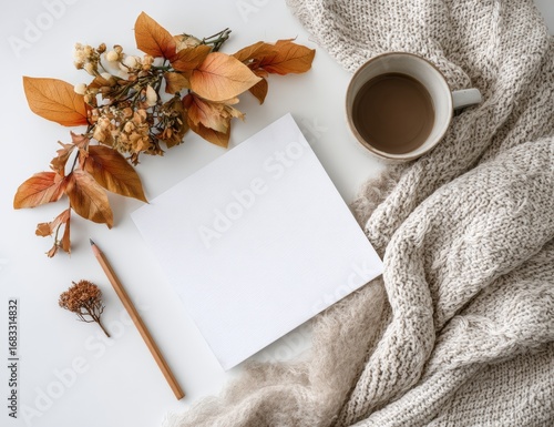 Flat lay of autumnal items