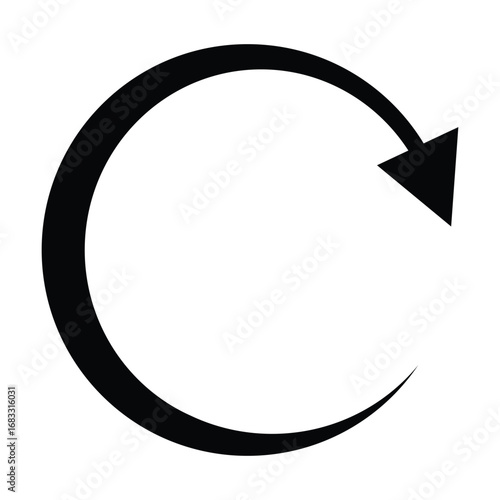 Oval circle rotate arrow icon. Ellipse orbit line arrow symbol. Oval circumference sign. Vector illustration isolated on white background.