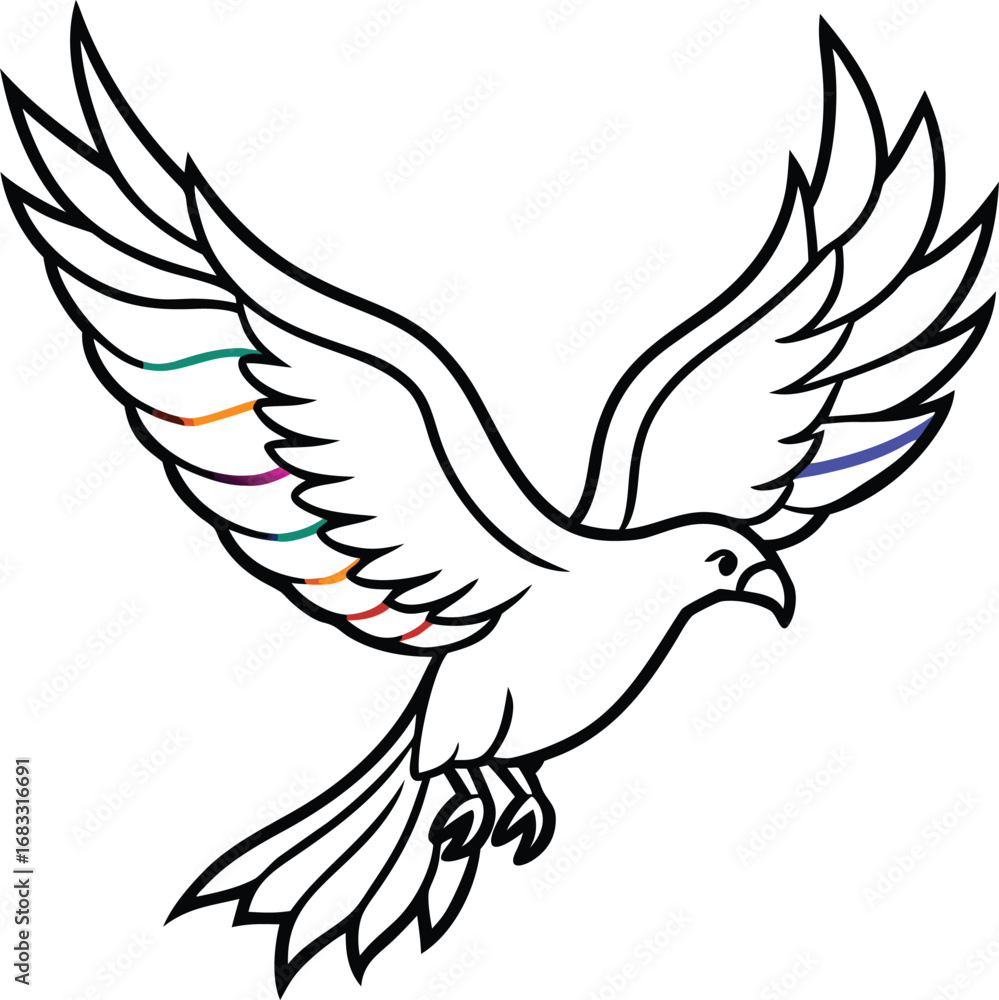 Fototapeta premium vector illustration of a dove