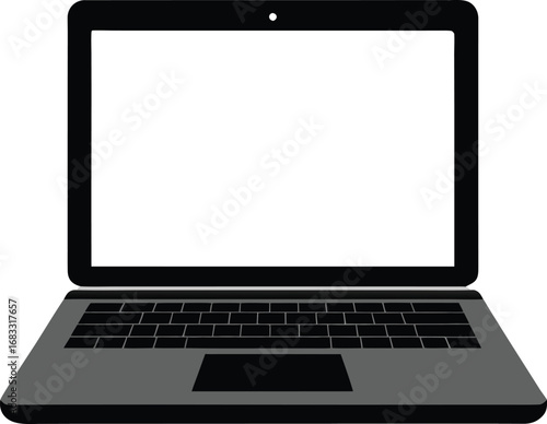 modern laptop isolated on white