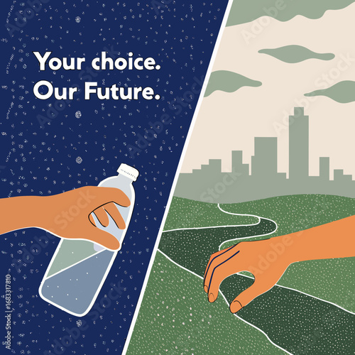 Your choice impacts our future with water conservation message